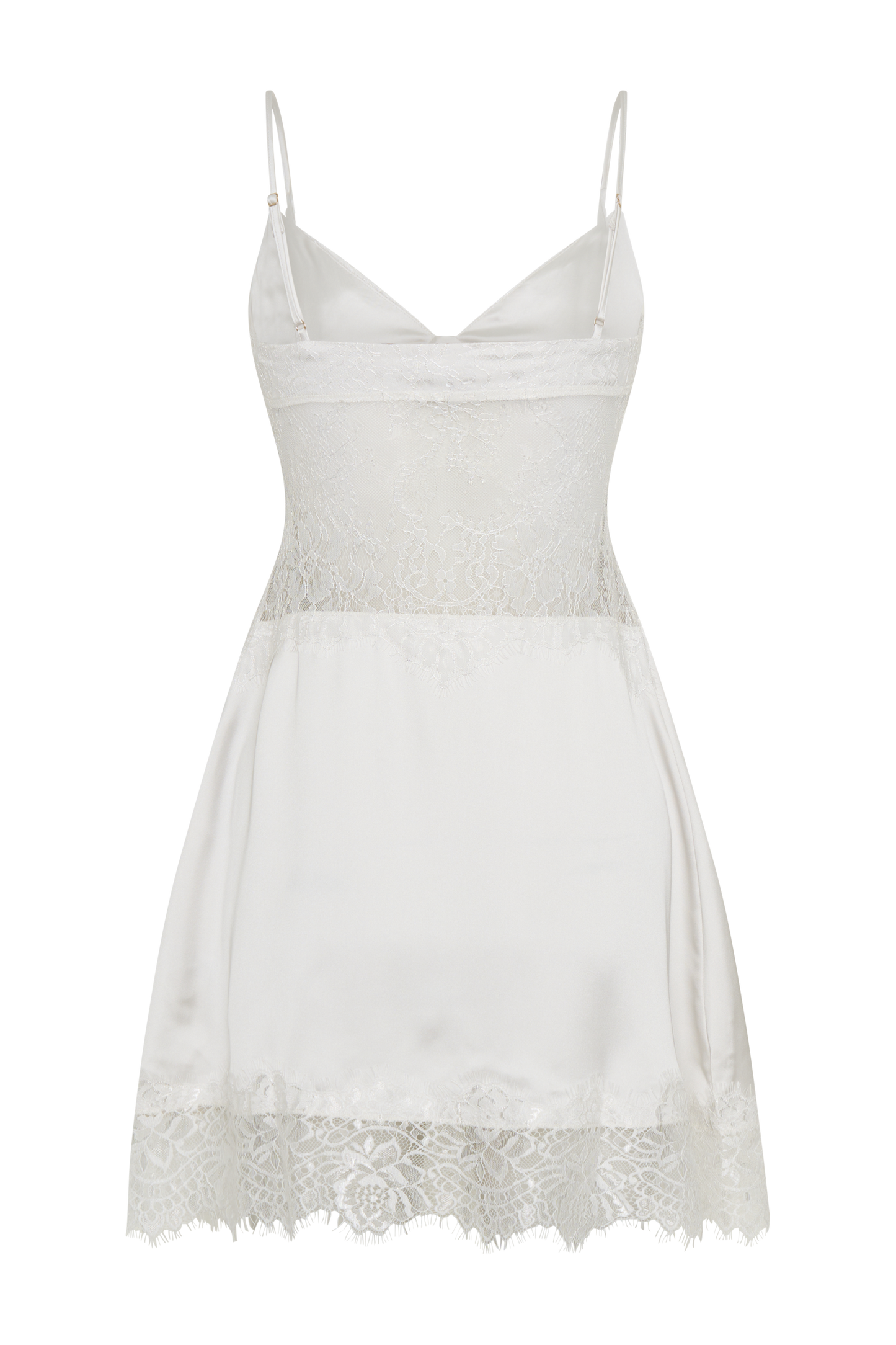 Robe nuisette en dentelle Emmett - Blanche