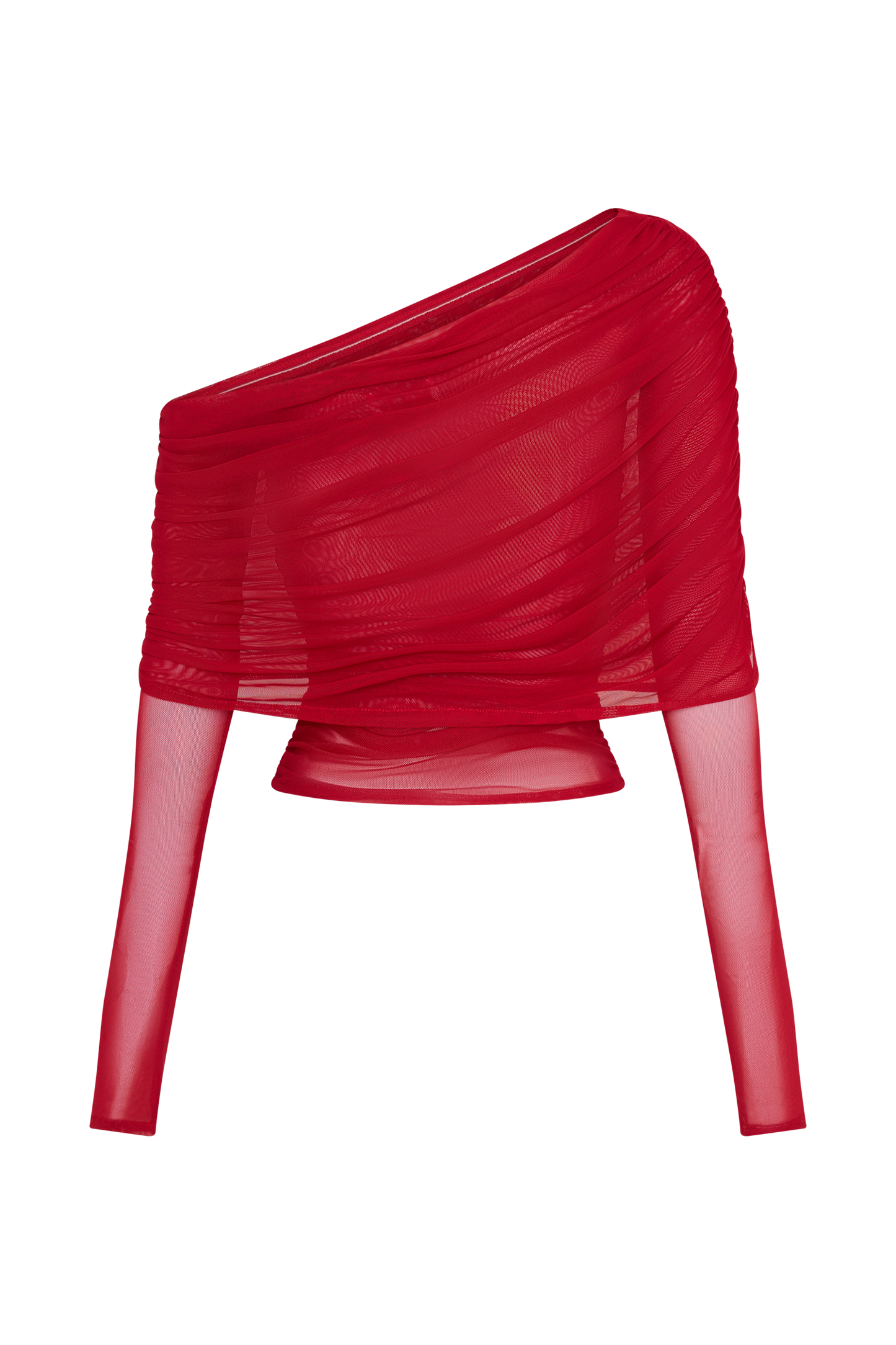 Top en maille transparente à épaules dénudées Everly - Ruby