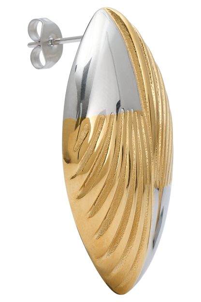 Boucles d'oreilles ovales en métal mixte Felicity - Or