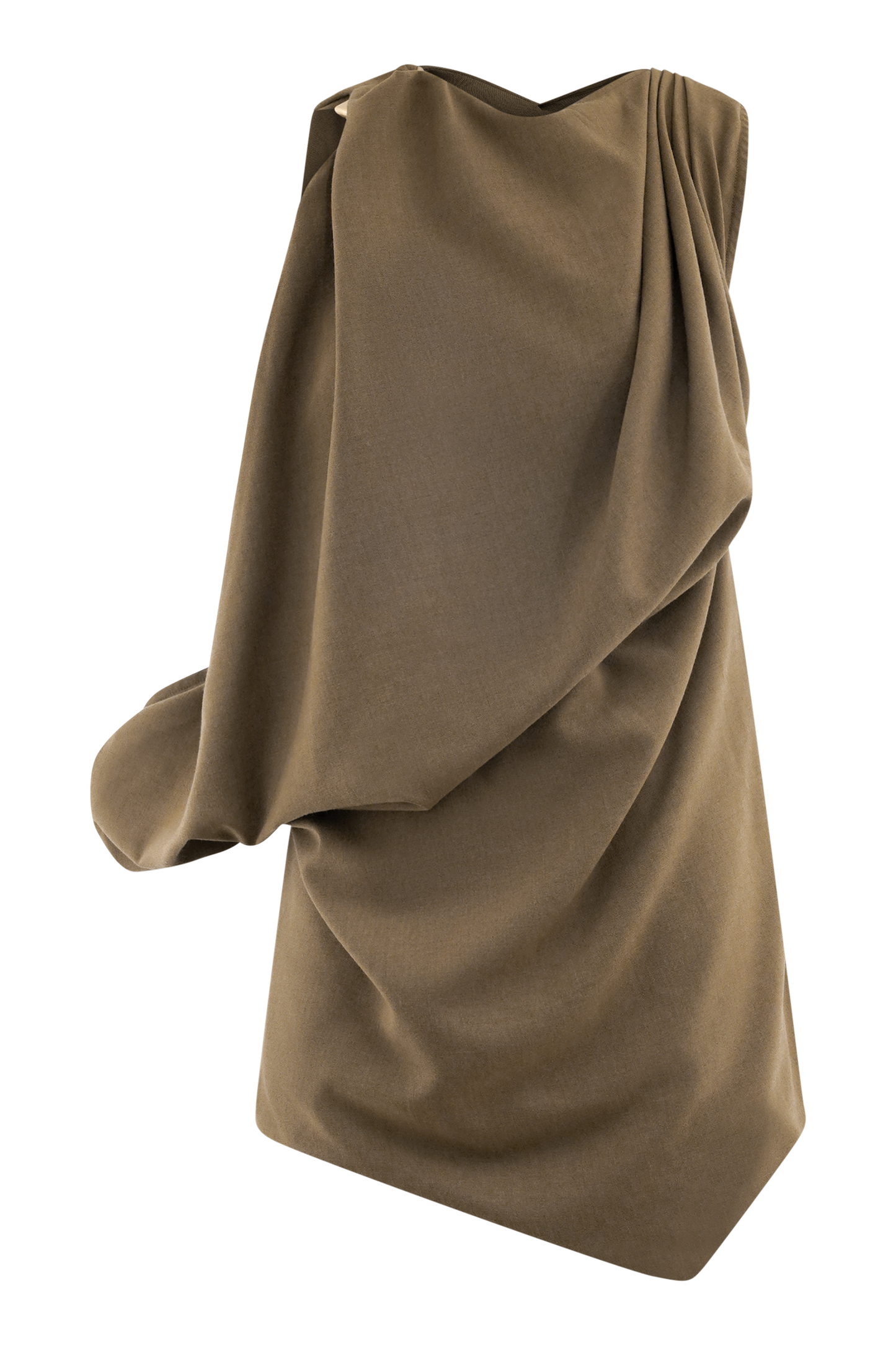 Mini-robe drapée Gabriella - Marron clair chiné