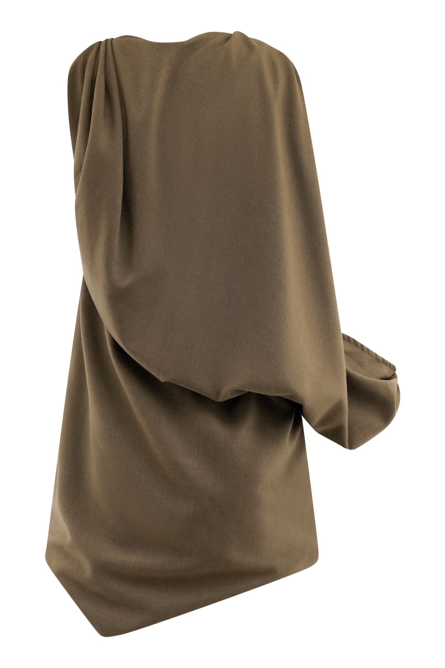 Mini-robe drapée Gabriella - Marron clair chiné