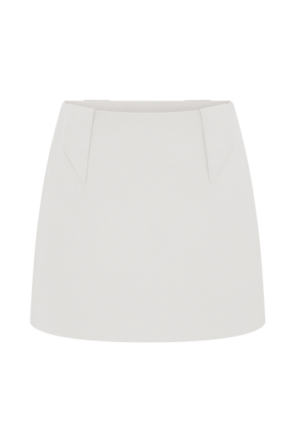 Jupe mini Gina en tailleur - Ivoire