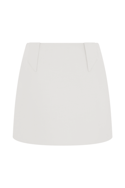 Jupe mini Gina en tailleur - Ivoire