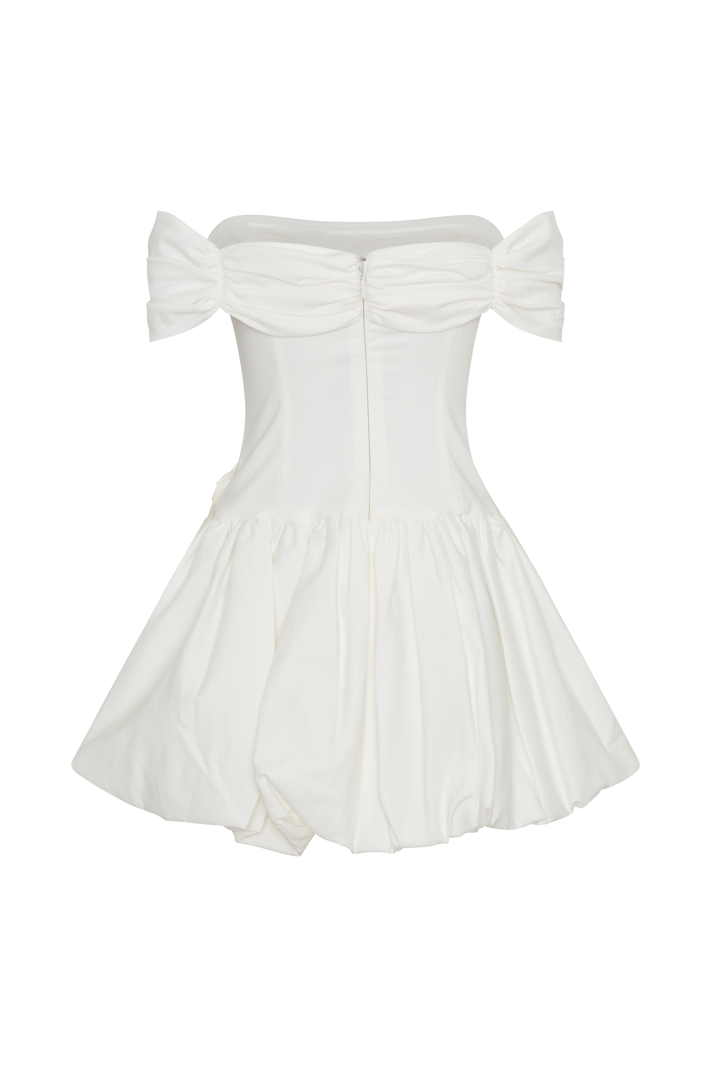 Mini-robe Giovanna à épaules dénudées - Blanche