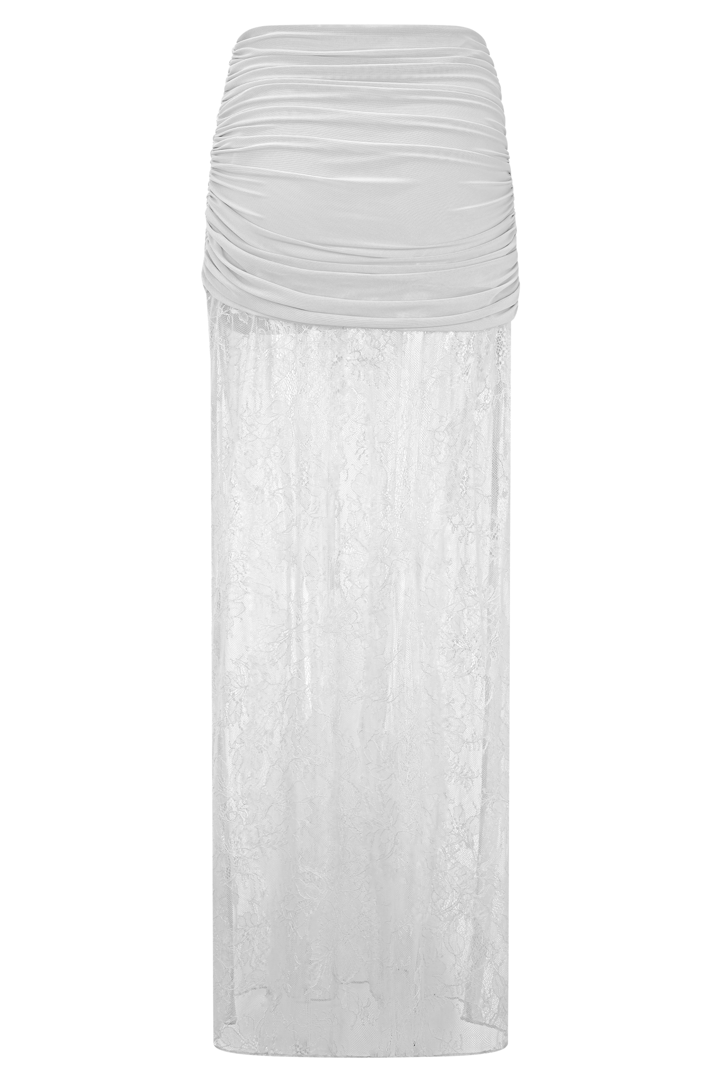 Jupe Maxi Guinevere en Dentelle et Maille - Ivoire