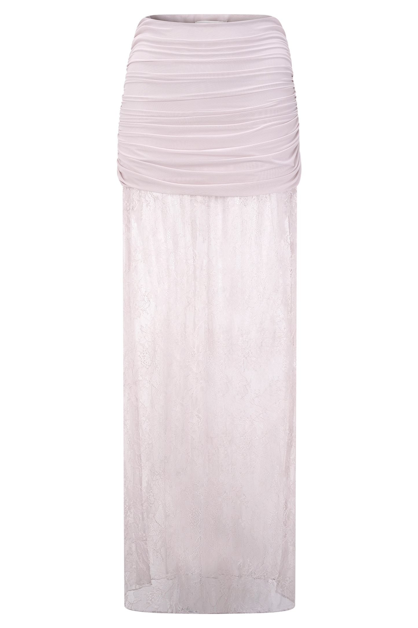 Jupe Maxi Guinevere en Dentelle et Maille - Lila