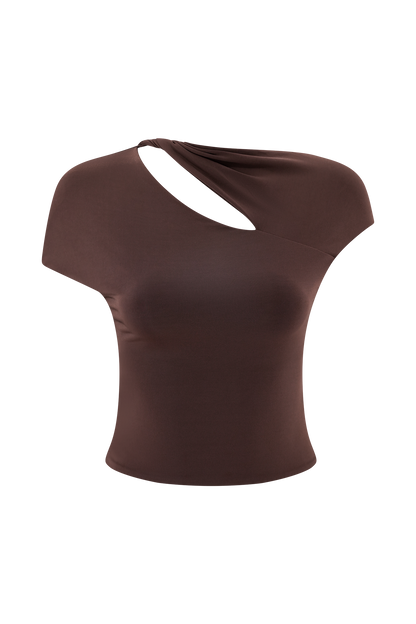 Haut à torsade Slinky de Haven - Chocolat