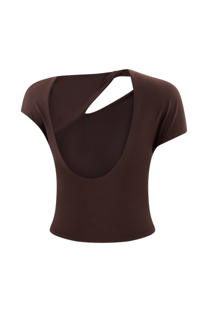 Haut à torsade Slinky de Haven - Chocolat