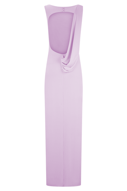 Henley Robe Maxi Dégradée et Fluide - Rose Poussière