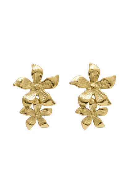 Boucles d'oreilles fleuries pendantantes Infatuated - Or