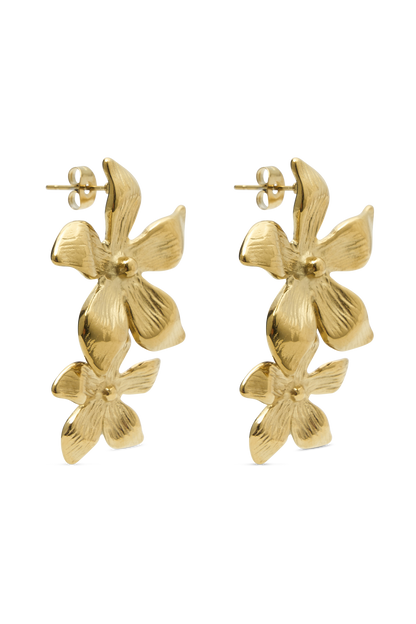 Boucles d'oreilles fleuries pendantantes Infatuated - Or