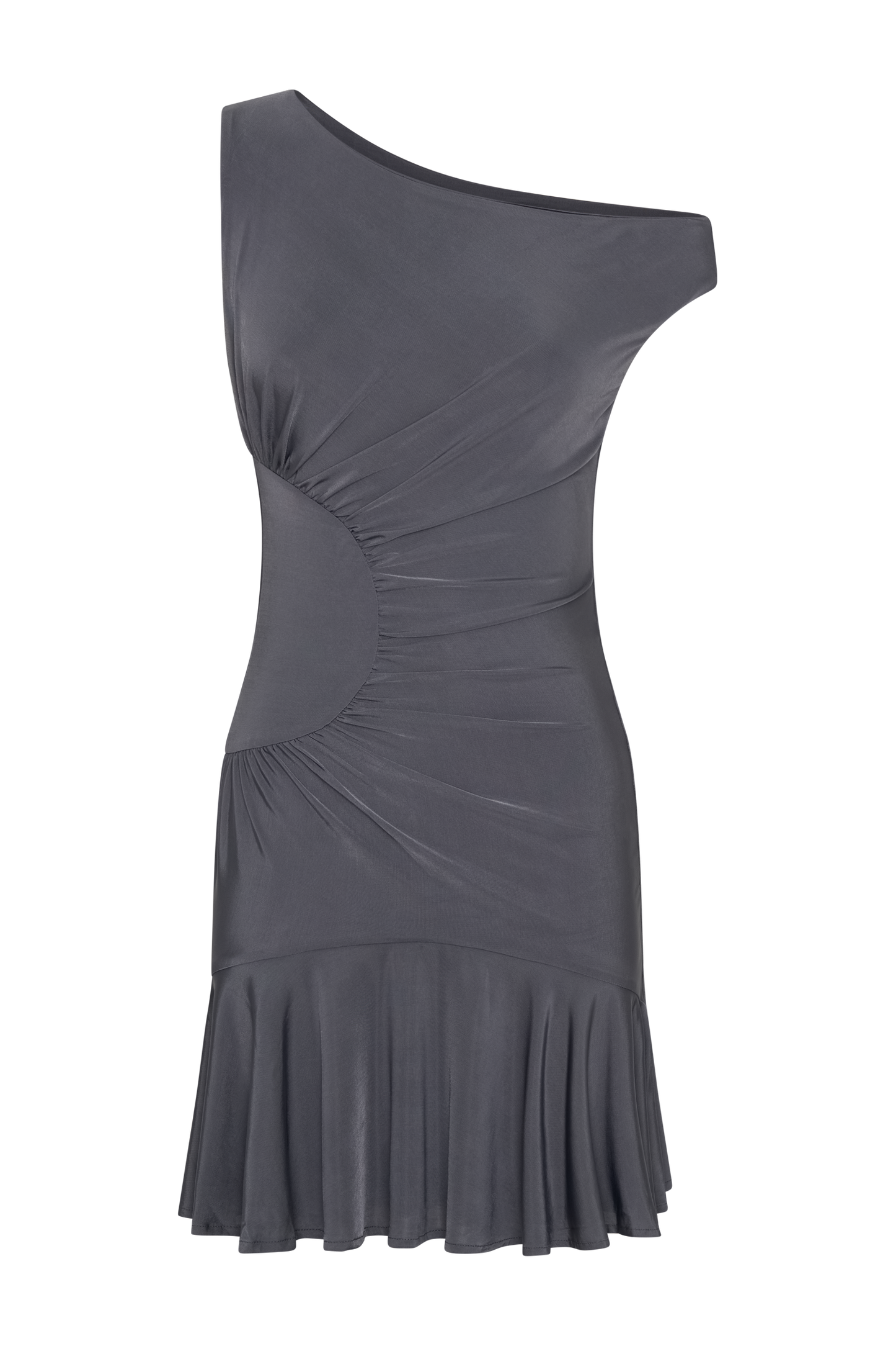 Mini-robe moulante Irving à épaules dénudées - Gris anthracite foncé
