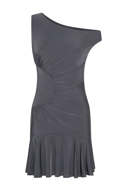 Mini-robe moulante Irving à épaules dénudées - Gris anthracite foncé