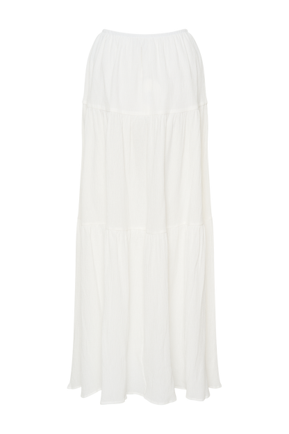 Jupe Maxi en Coton Jacinda - Blanche