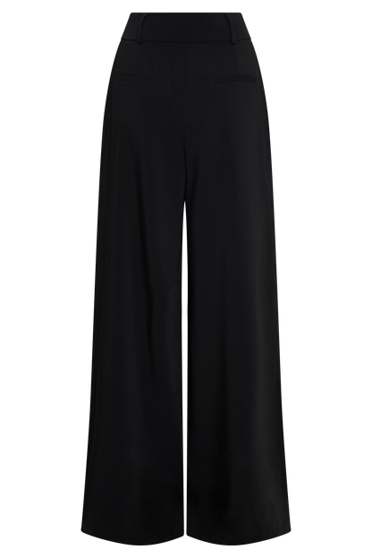 Pantalon large à plis Jacqueline - Noir