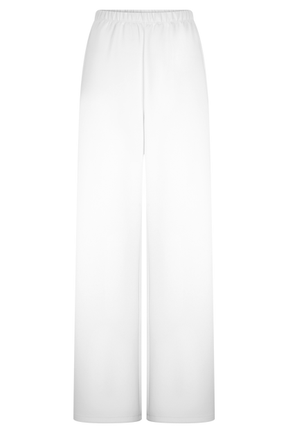 Pantalon large en coton Janayia - Blanc