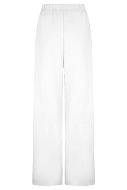 Pantalon large en coton Janayia - Blanc