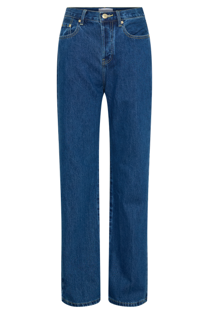 Jean droit taille haute Janine - Bleu foncé