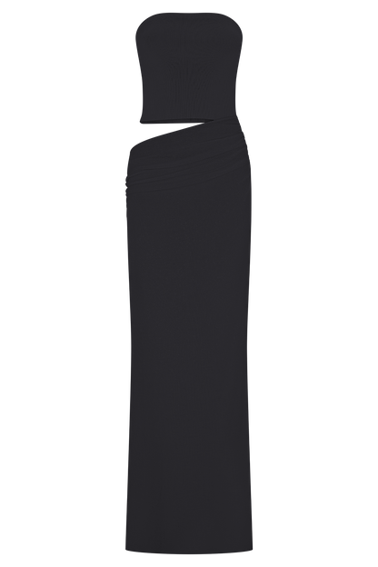 Jupe Maxi en Tricot Sans Bretelles Jasiel - Noir