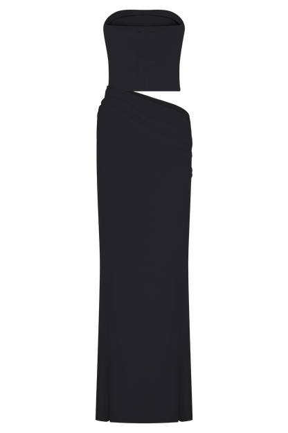 Jupe Maxi en Tricot Sans Bretelles Jasiel - Noir