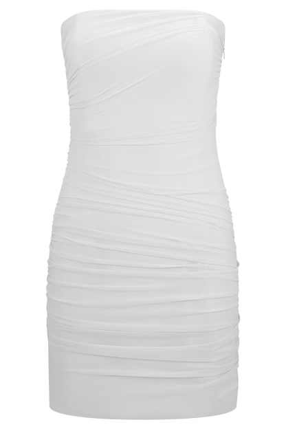Jianna Mini-robe en maille sans bretelles - Blanc