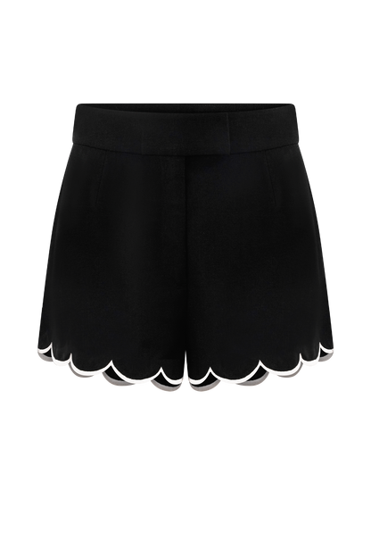 Short Judith à volants - Noir