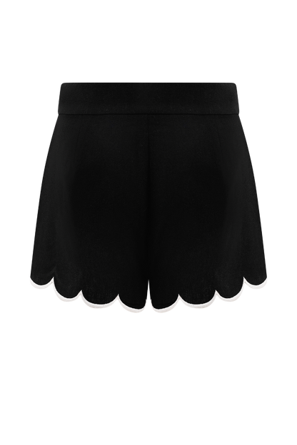 Short Judith à volants - Noir
