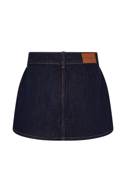 Jupe mini en jean Julienne - Bleu indigo délavé