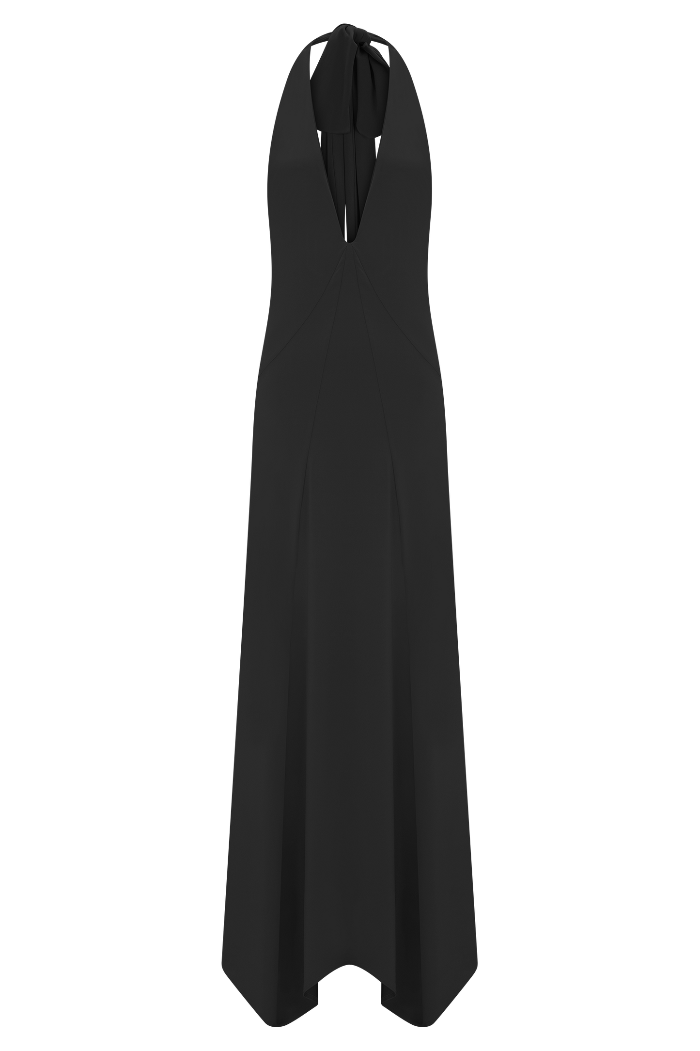 Robe Maxi Étroite Juliet avec Écharpe - Noir