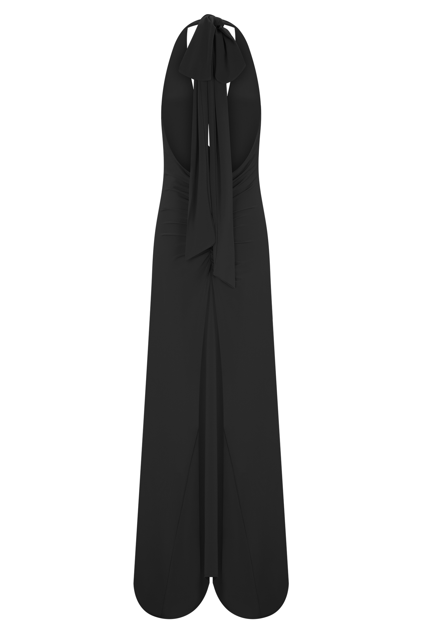 Robe Maxi Étroite Juliet avec Écharpe - Noir