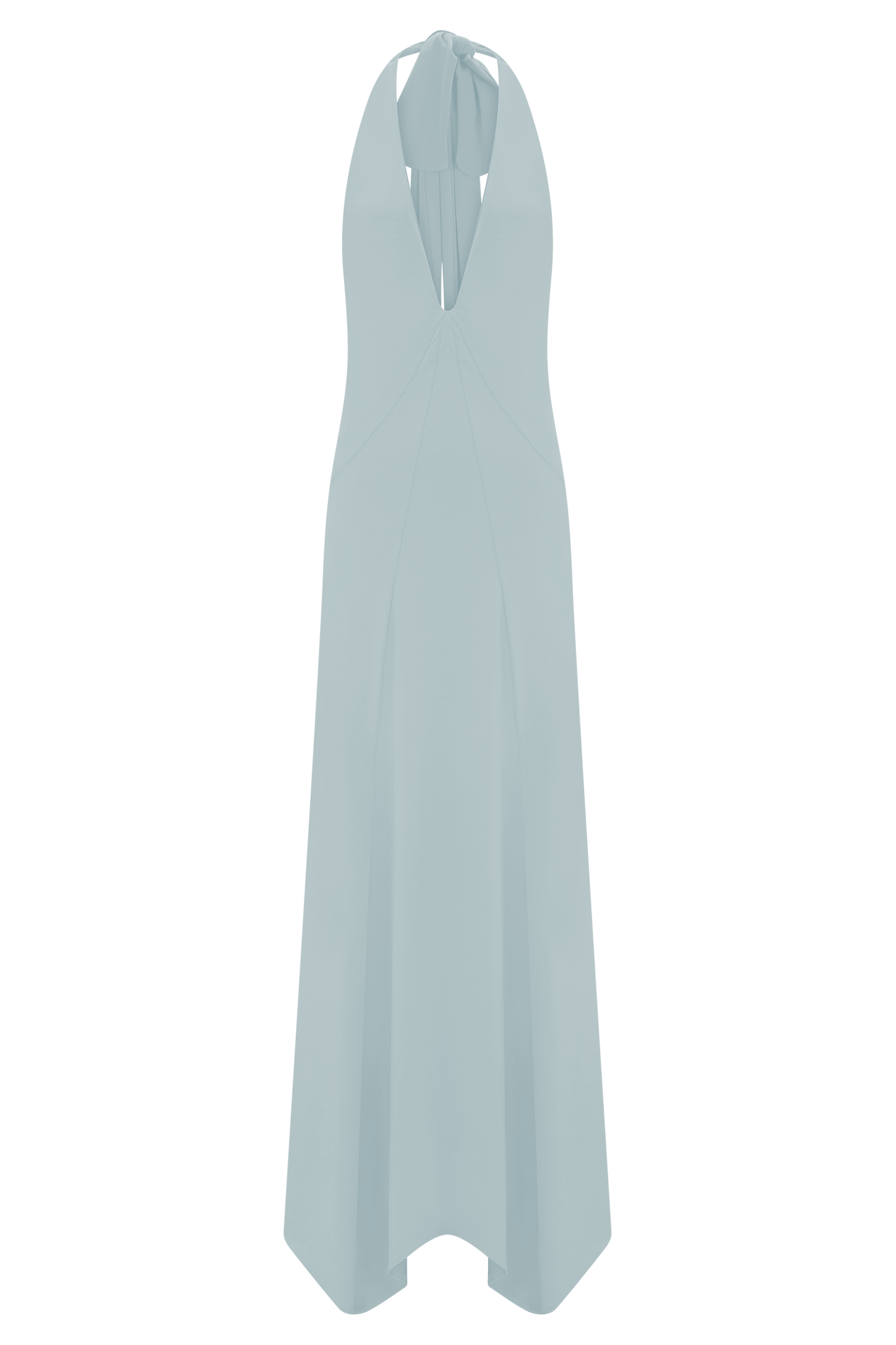 Juliette Robe Maxi Étroite avec Écharpe - Bleu Clair