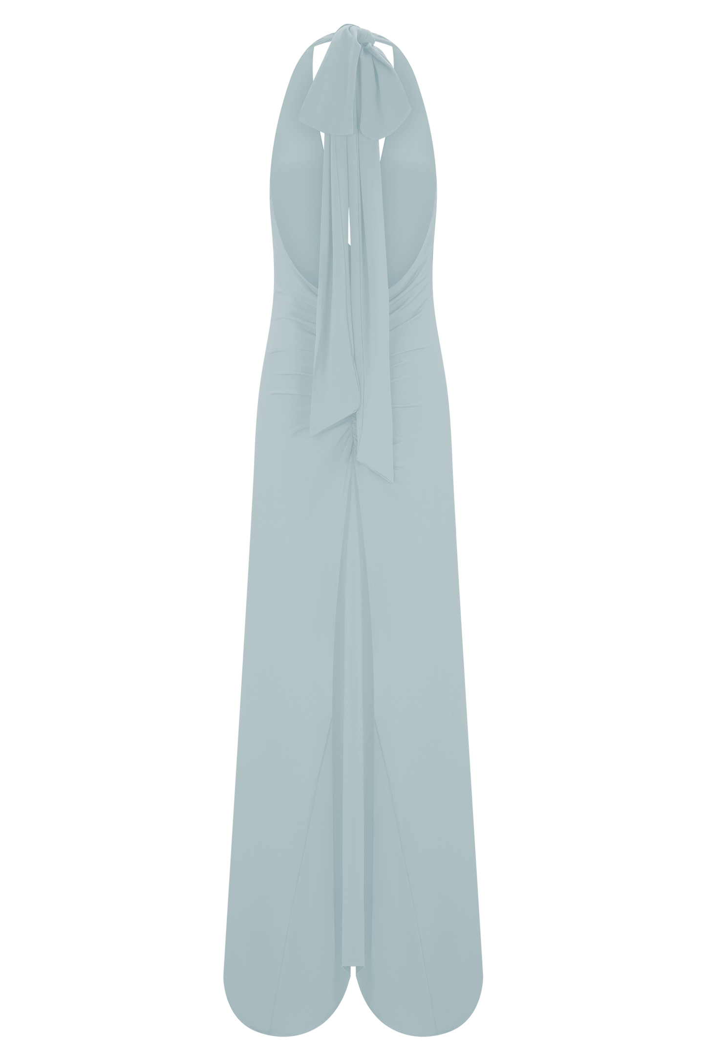 Juliette Robe Maxi Étroite avec Écharpe - Bleu Clair