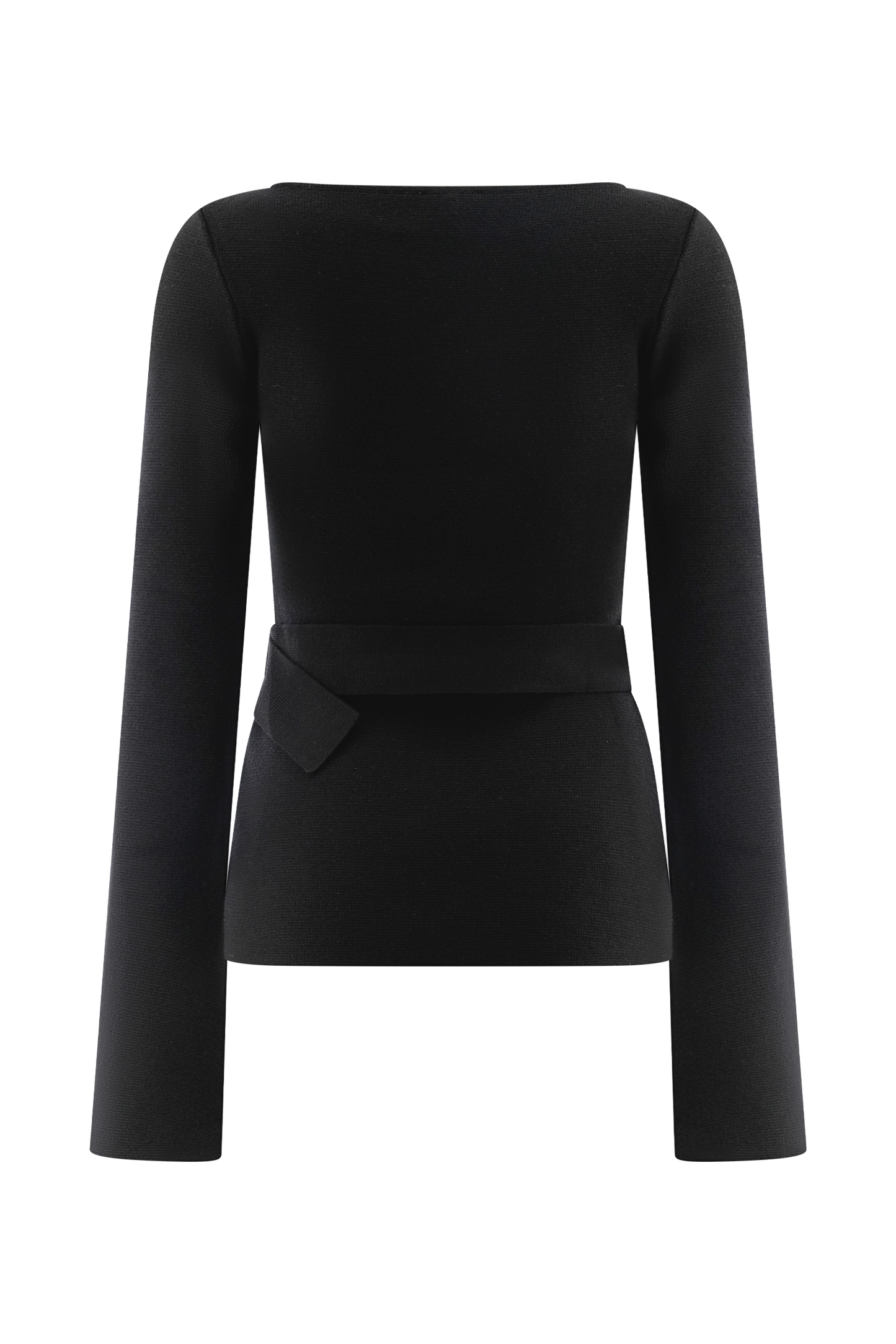 Justine - Haut en Tricot avec Ceinture - Noir