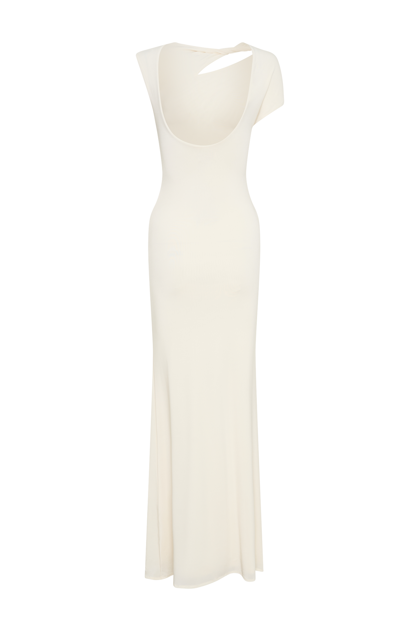 Robe Maxi Kaida Étroite et Élastique avec Accroches - Ivoire