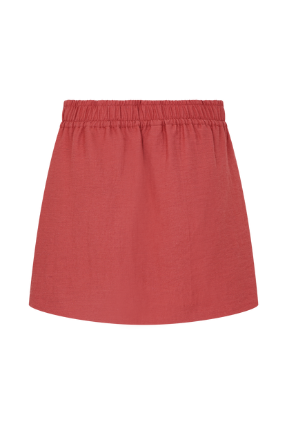 Jupe-short en lin Kallie - Rose brûlé
