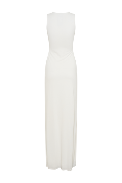 Robe maxi en jersey pêche Kassidy - Ivoire