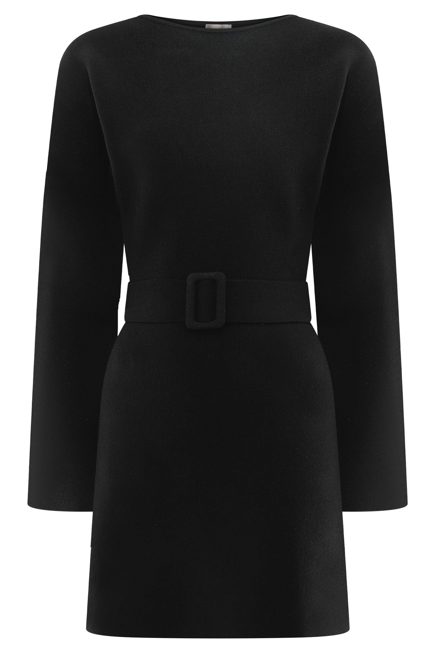 Mini-robe en tricot à nouer avec ceinture Kassie - Noir