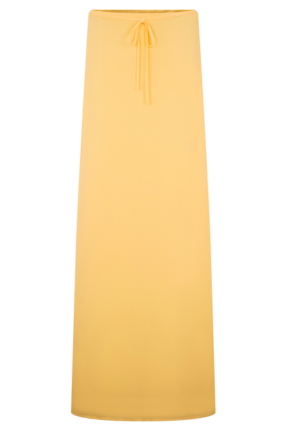Jupe Maxi en Chiffon Katalina - Couleur Beurre-noisette