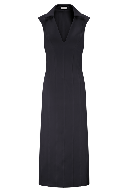 Robe midi sans manches Keagan - Noir
