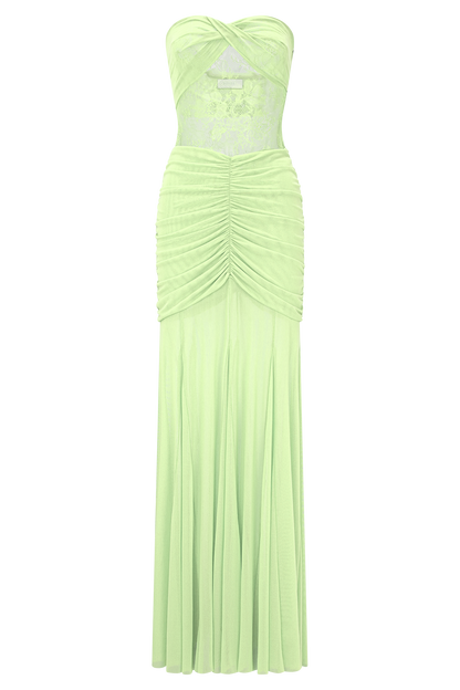 Robe Maxi en Dentelle et Maille Khadijah - Sève