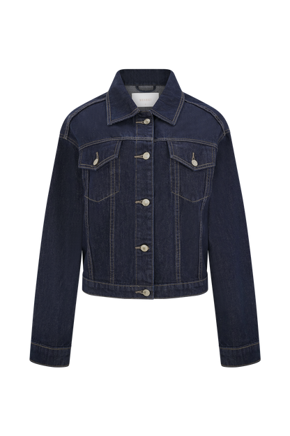 Veste en jean à taille ajustée Kirra - Bleu indigo délavé