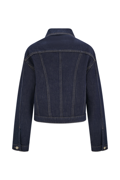 Veste en jean à taille ajustée Kirra - Bleu indigo délavé