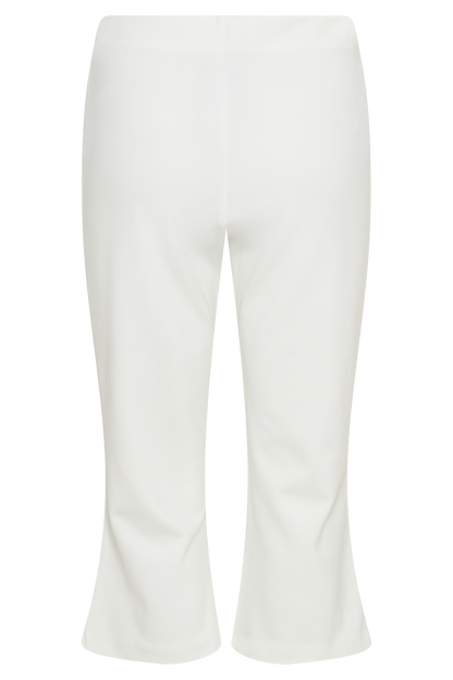 Pantalon Capri en Crêpe à Emmanchures Layla - Blanc