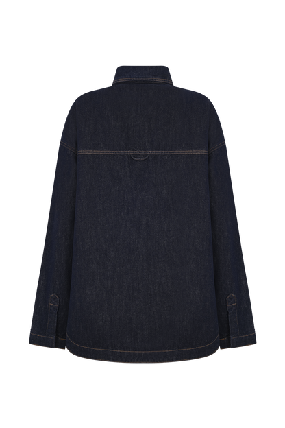 Chemise en jean oversize Lioda - Bleu indigo délavé