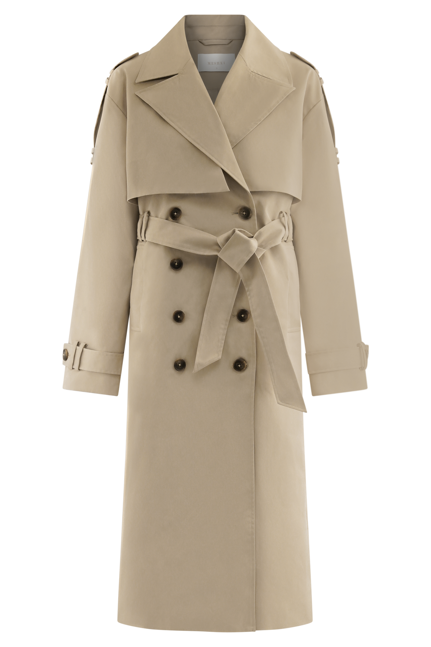 Manteau-tranchée Lois en twill - Camel