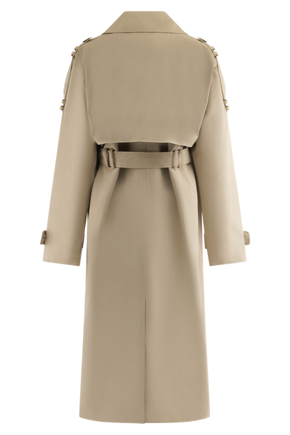 Manteau-tranchée Lois en twill - Camel