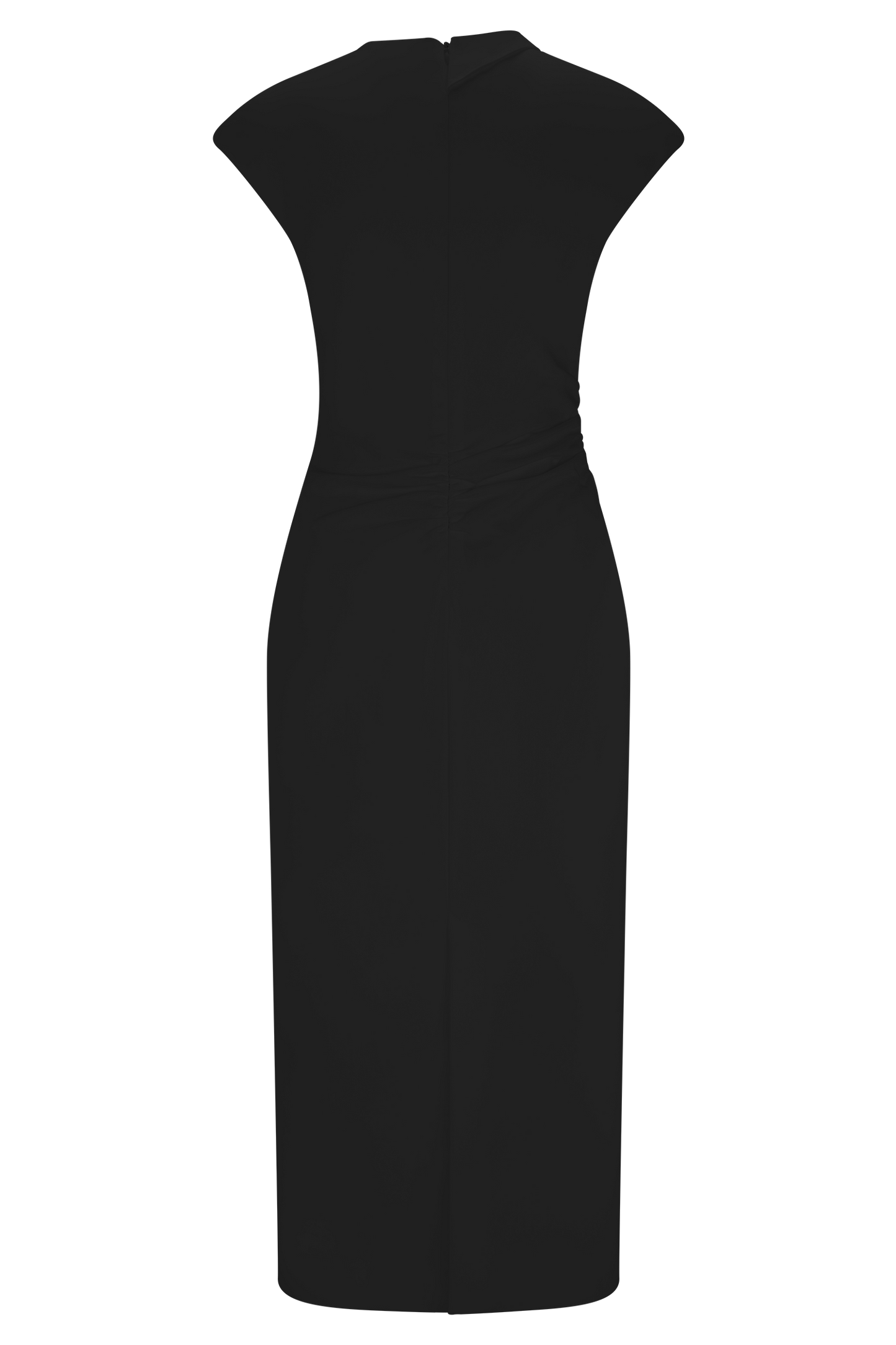 Robe midi en coton Lorena - Noir