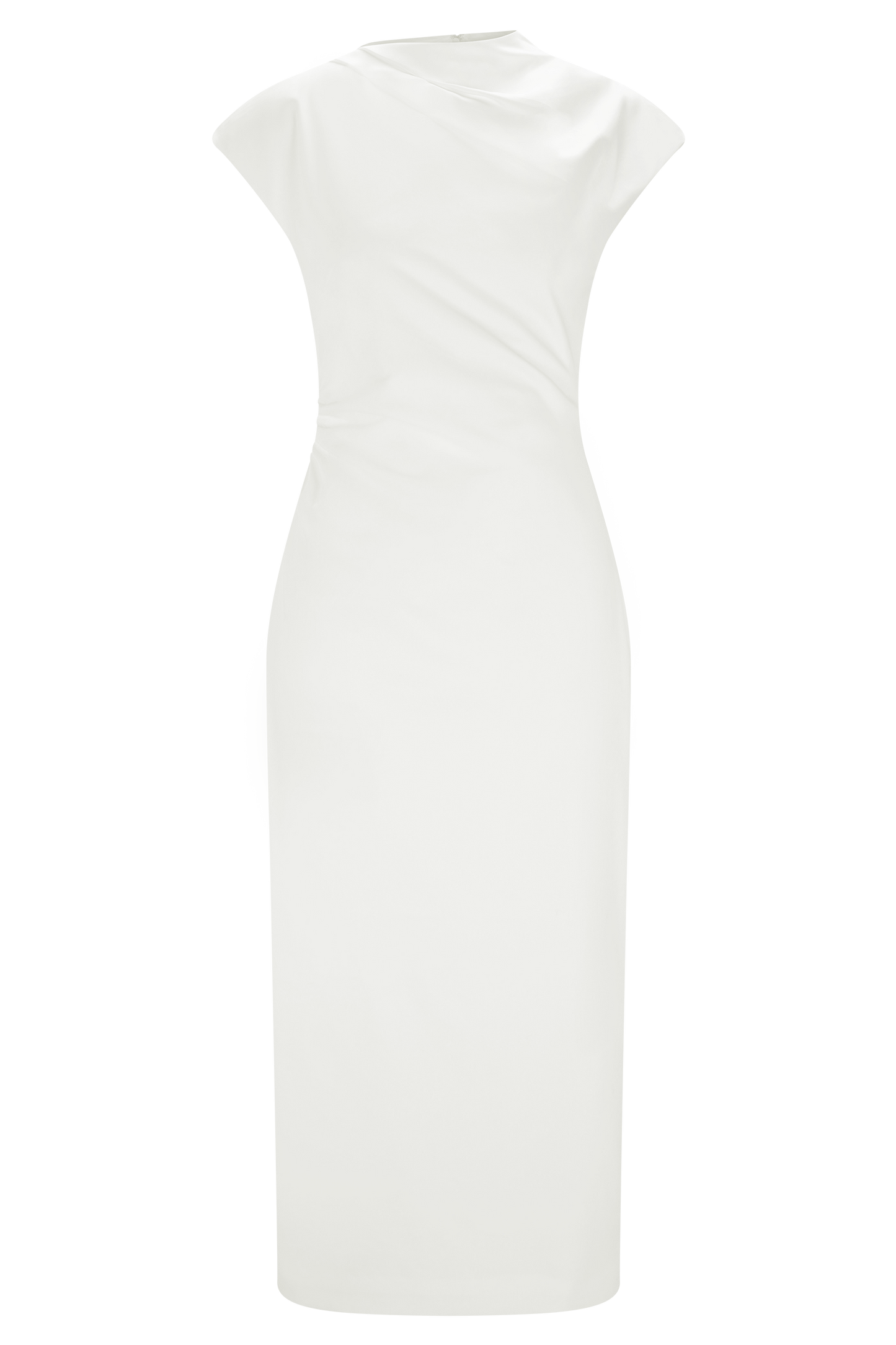 Robe midi en coton Lorena - Blanc