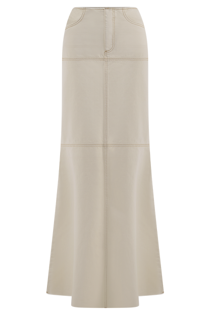 Jupe Maxi en Jean Loretta - Ecru