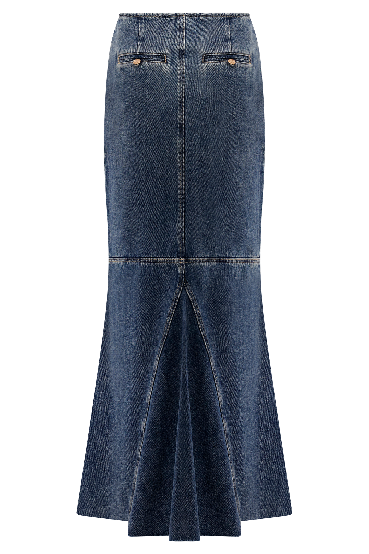 Jupe Maxi en Jean Loretta - Bleu Foncé Lavé